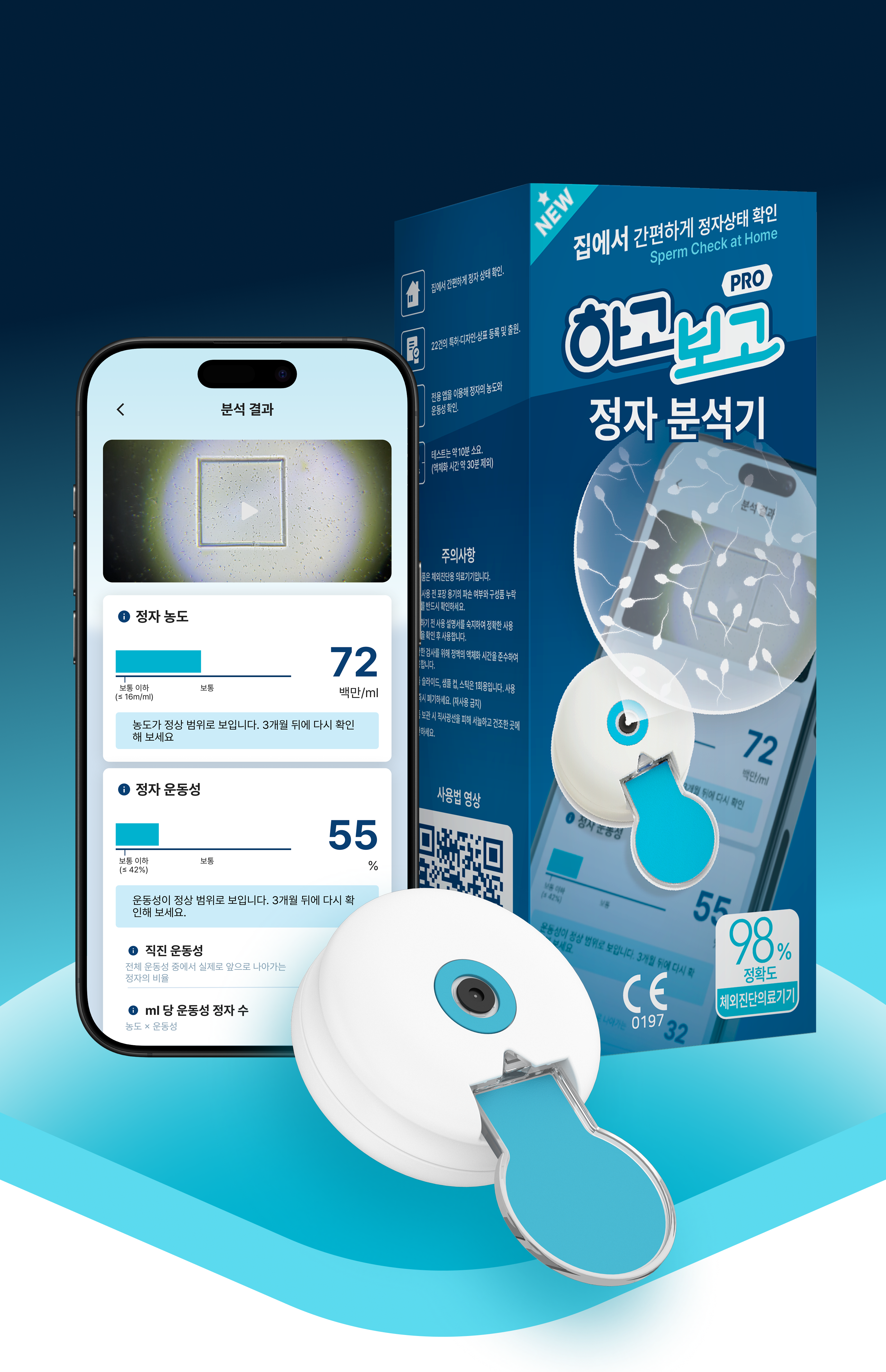 하고보고 PRO 정자 분석 키트 제품 이미지